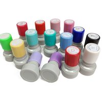 Fabrication de tampons personnalisés ronds HA 32 mm, 28 mm, 25 mm, couleurs pastel, tampon pré-encré, tampon flash avec logo personnalisé pour enseignant