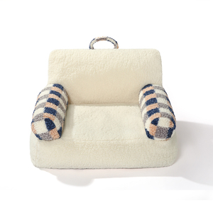 Hot Selling Portable Blue Dog Couch <b>Bed</b> <b>Sofa</b> Easy Clean Deluxe Rectangle Cushion <b>Bed</b> Modern Classic Style Packed in Carton - Product Image 1