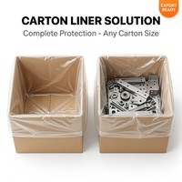 Sac de protection en plastique transparent à soufflet, anti-poussière et anti-humidité, en PEHD robuste, à fond carré, pour carton, 40*30*55 cm, vente en gros sur mesure