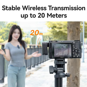 Microphone Lavalier Sans Fil Omnidirectionnel Ulanzi A100, Portée de Transmission de 20M <span class=keywords><strong>pour</strong></span> Interviews de Rue, Musique, <span class=keywords><strong>Smartphone</strong></span> - Product Image 6