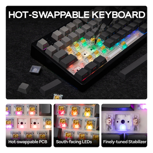 Clavier mécanique pleine taille <span class=keywords><strong>EPOMAKER</strong></span> TH108, clavier de jeu sans fil 8000 mAh, joint crémeux, échange à chaud, rétroéclairage RVB - Product Image 6