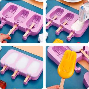 Molde de silicona superventas para paletas heladas, molde grande para paletas caseras, molde de silicona de grado alimenticio sin BPA - Product Image 4