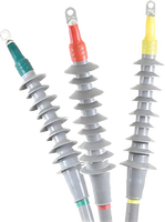 Accessoires de câbles à rétrécissement à froid isolants résistants aux hautes températures en caoutchouc de silicone à trois conducteurs pour haute tension 35 kV en extérieur