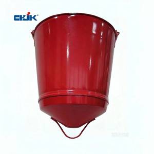 Seau d'extinction d'incendie portable Jinkai 10L en acier doux thermolaqué, durable, pour eau/sable - Product Image 1