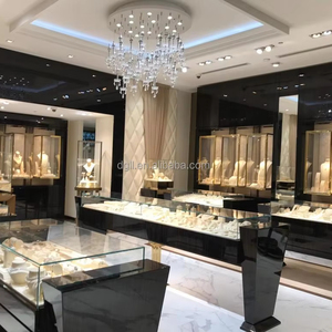 <span class=keywords><strong>Vitrina</strong></span> de cristal de esquina montada en la pared para sala de estar y tienda minorista Almacenamiento de exhibición Centro comercial de lujo moderno Metal MDF - Product Image 2