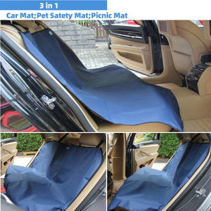 Petit lit double pour animaux de compagnie en tissu Oxford, antidérapant, anti-griffures, amovible, housse de siège de voiture pour chats et chiens, motif animal, utilisation sur la banquette arrière - Product Image 5