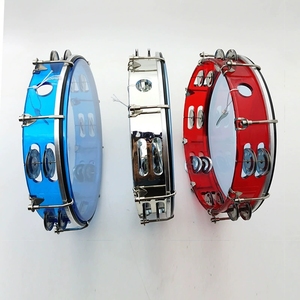 Wholesale Transparent Plastic Tambourine Double Row Stainless Steel Jingles Adjustable Drumhead <b>For</b> Performance - Product Image 4