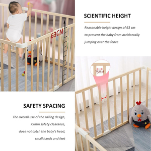 Montessori-Barrière de sécurité <span class=keywords><strong>en</strong></span> <span class=keywords><strong>bois</strong></span> pliable pour bébé, porte d'escalier portable pour enfant - Product Image 5