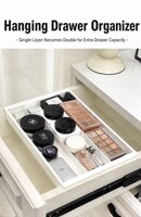 Organisateur de tiroir extensible suspendu, boîte de rangement télescopique pour cosmétiques, maquillage, coiffeuse, séparateurs de dortoir, plastique, lot de 2, 4 en 1