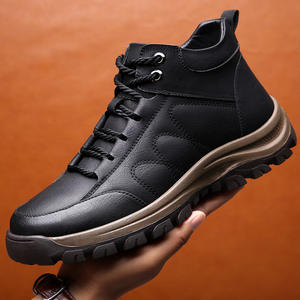 جلد علوي مقاوم للماء مقاوم للانزلاق بطانة من الصوفي للرجال أحذية شتوية - Product Image 3