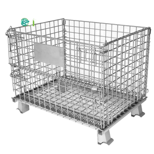 Heavy Duty Industrial <strong>Wire</strong> <strong>Container</strong> Collapsible and Stackable Cargo Storage <strong>Wire</strong> <strong>Mesh</strong> Basket OEM Supplier - Product Image 4