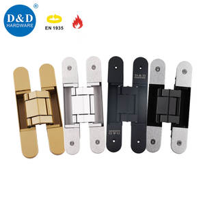 EN1935 الذهبي 3D مخفي الباب مخفي المفصلات مقاومة للحريق سبائك الزنك مخفية مفصلات للباب - Product Image 1
