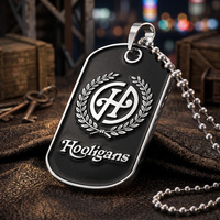 Targhetta identificativa personalizzata OEM ODM in metallo smaltato argento lega di zinco, ciondolo targhetta identificativa, collana con targhetta identificativa per gioielli moda quotidiana e regali di squadra