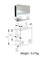 Serres-verres en acier inoxydable, types rond et carré, 2205 304 316, fixation sur poteau pour balustrade en verre et cloison