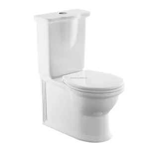 China modern high quality sanitary ware bathroom designs luxury two piece bowl set wc p trap ceramic toilet