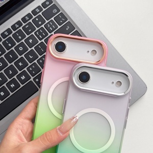 Fundas Magnéticas Translúcidas Degradadas Mate para iPhone 17 15 16 Pro Max 17 Air, Delgadas, Resistentes a Impactos, de PC Rígido - Product Image 1