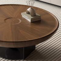 Haavk Table Basse Nordique Minimaliste Moderne Simple en Noyer, Luxe Léger, pour Salon, Appartement Italien, Meuble de Maison