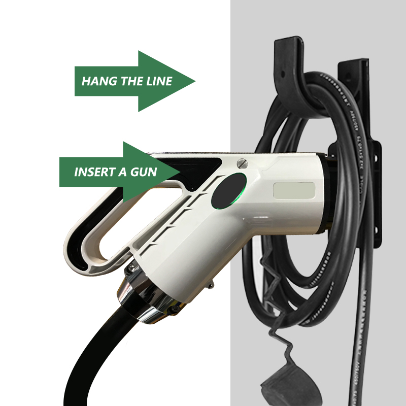 Набор крючков для зарядки электромобилей высокого качества с держателем IEC 62196 Type2 для зарядных кабелей EV маленького размера с винтами