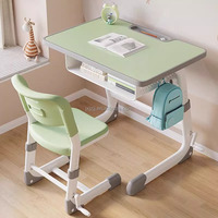 Ensemble Chaise et Bureau Réglables de Haute Qualité pour École Moderne, Mobilier Scolaire Primaire, Chaise d'Étude Individuelle en Métal pour Étudiant, Idéal pour Salle de Classe