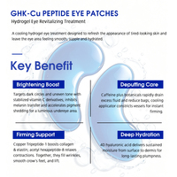 Patchs Hydrogel GHK-Cu au Peptide de Cuivre, Hyaluronate de Sodium et Caféine – Anti-Âge, Anti-Poches, Raffermissant, Masque Contour des Yeux pour Cernes
