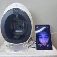 Machine d'analyse cutanée 3D IA en instance de brevet, 8 spectres, 36 millions de pixels haute définition, détection par intelligence artificielle, diagnostic facial