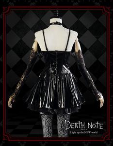 Costume de <span class=keywords><strong>cosplay</strong></span> Anime <span class=keywords><strong>Manga</strong></span> Death Note pour filles, robe Misamisa, jupe en cuir PU, chaussettes en dentelle, gants, perruque, costume de fête d'Halloween - Product Image 5