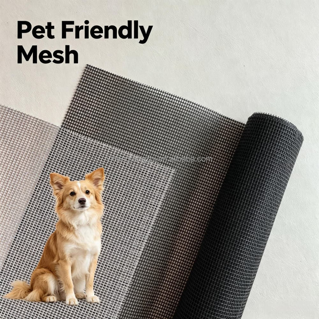 Factory Supply Polyester Net Screen Window Netting Anti Cat Scratch Durable Protection Barrier Pet Friendly for Window