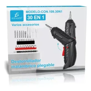 Cacciavite elettrico portatile con 30 punte reversibili - Product Image 4