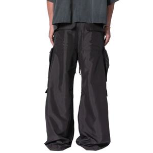 Wholesale Price Oversized Customized Baggy Fit Drawstring Nylon <b>Cargo</b> Pockets Stacked Men <b>Parachute</b> <b>Pants</b> - Product Image 3