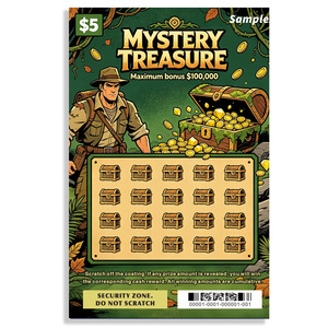 Boletos de Lotería Rasca y Gana de Alta Seguridad con Temática de Aventura Personalizada, Tarjeta de Lotería con Impresión en Serigrafía - Product Image 5