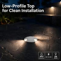 Luminaire encastré latéral à trois sorties, design à clipser pour cavité, montage encastré, étanche IP67 pour marches d'escalier