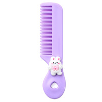 Dessin animé mignon Portable tête ronde peigne à dents pour filles Mini peigne à cheveux pour frange nouveauté cadeau pour enfants