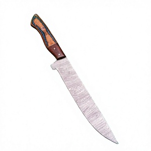 Couteau à poisson portable et flexible fait main pour l'extérieur, couteau à filet de poisson de cuisine en acier Damas avec manche antidérapant, écologique - Product Image 1