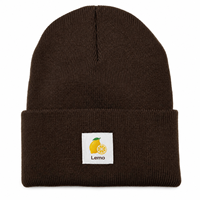 Casquette tricotée rayée style vêtement de travail, bord plié, 100 % acrylique, étiquette personnalisable, cadeaux d'entreprise