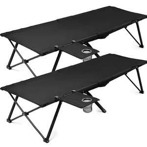 Cama Plegable Tipo Campamento con Mesa Lateral Ancha para Emergencias y Desastres, Portátil para una Persona, Almacenamiento para Campamento al Aire Libre - Product Image 4