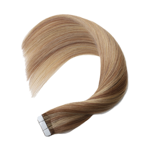 <b>Tape</b> Human Hair Extensions Indian Remy Single Weft Double Drawn Black Straight Hair Extension - Product Image 1