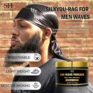 Ücretsiz örnek saç şekillendirici jöle 360 stilleri dalga Pomade ekstra tutun erkekler için saç vaksı