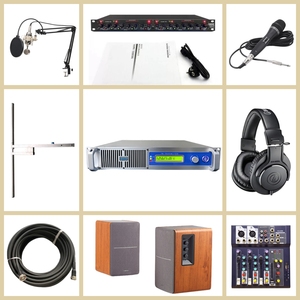 เครื่องส่งสัญญาณวิทยุ FM สำหรับสตูดิโอ ขนาด 1.2 กิโลวัตต์ (1200 วัตต์) ครบชุด (เสาอากาศ+สาย+มิกเซอร์+ขาตั้งไมโครโฟน+ลำโพง) สำหรับโบสถ์/ชุมชน/อุตสาหกรรม - Product Image 2