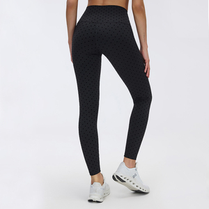 Leggings de yoga taille haute respirants à séchage rapide en Spandex/Nylon avec fermeture éclair dorée, longueur intégrale, vente en gros depuis l'entrepôt américain en Europe - Product Image 3