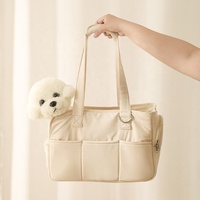 Sac de transport pour animaux de compagnie en coton respirant, de luxe, chaud, portable, pour l'extérieur, à bandoulière, recyclé, vente en gros