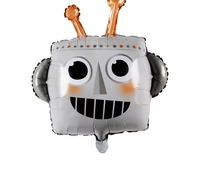 Balon Foil Robot Kartun Baru Dekorasi Pesta Ulang Tahun Anak Balon Mekanik Sci-Fi