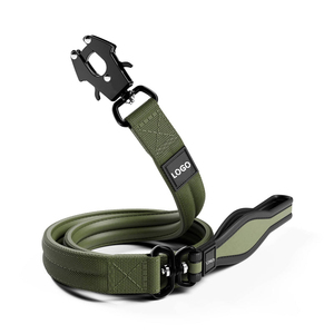 Presión probada <span class=keywords><strong>Durable</strong></span> Metal Broche Espuma Neopreno Forrado Tactical <span class=keywords><strong>Dog</strong></span> Collar Correa con mango suave - Product Image 3