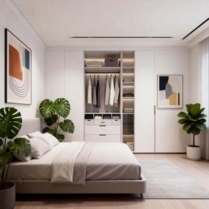 Armario Moderno de Madera Maciza con Cerradura para Apartamento, Dormitorio, Muebles para el Hogar, Vestidor Personalizado - Product Image 6