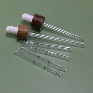 Goutte à goutte en verre gradué de haute qualité 18/410 avec pipette graduée en silicone, bouchon en <span class=keywords><strong>plastique</strong></span> avec logo - Product Image 3