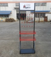 Étagère de présentation de produits en métal pour magasins, panneaux de grille en fil métallique, crochet mural, prix bas, vente chaude, personnalisable