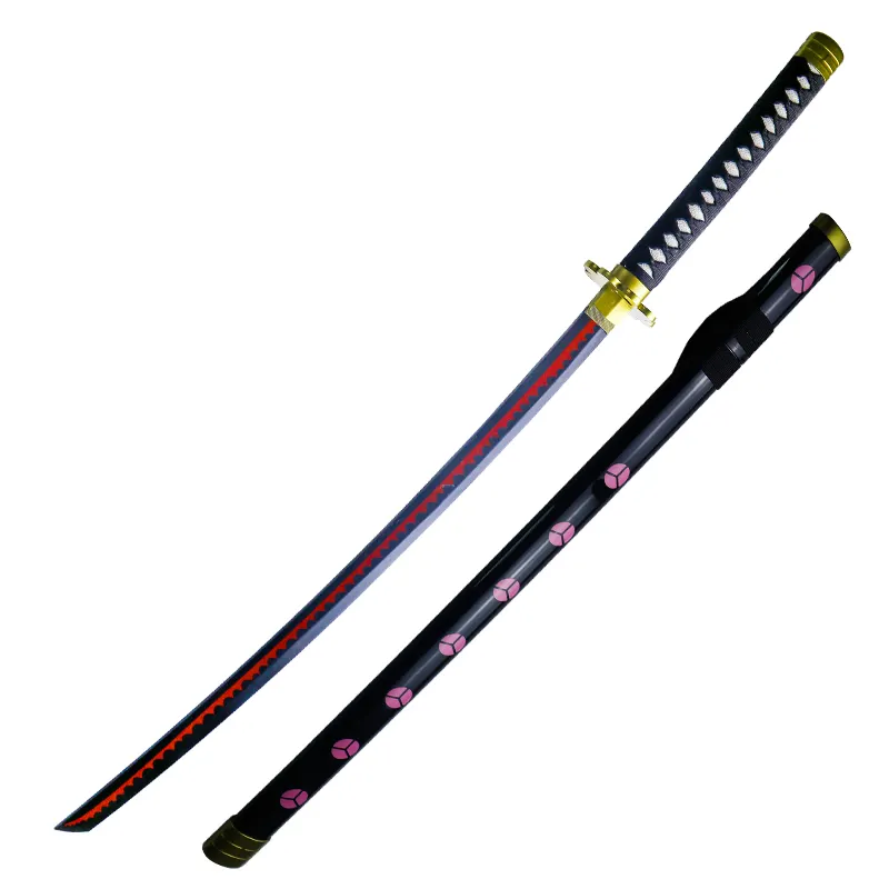 Roronoa Zoro Schwertwaffe bewaffnet Cosplay Dämonentöter Katana-Spielzeug Schwert Holz magisches Messer 75 cm