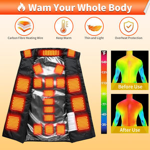 جاكيت حراري يعمل ببطارية قابلة للشحن للرجال والنساء، سترة حرارية مع بنك طاقة لفصل الشتاء والصيد والتزلج في الهواء الطلق - Product Image 2
