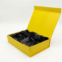 Boîte d'emballage cadeau magnétique de luxe personnalisée à faible MOQ, recyclable, pour perruques et extensions de cheveux, avec insert en satin