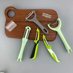 Multi Functional Peeler Set 5 Pieces Kitchen Fruit Vegetable Potato Melon Peeling Tool With Safety Guard For Easy Use - Product Image 1
