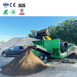 Portable Fine Agrégat Écran Rotatif Construction <span class=keywords><strong>En</strong></span> Vrac Matériel Séparateur Pierre Tamis Rotatif Déchets Organiques Trommel Rotatif - Product Image 1